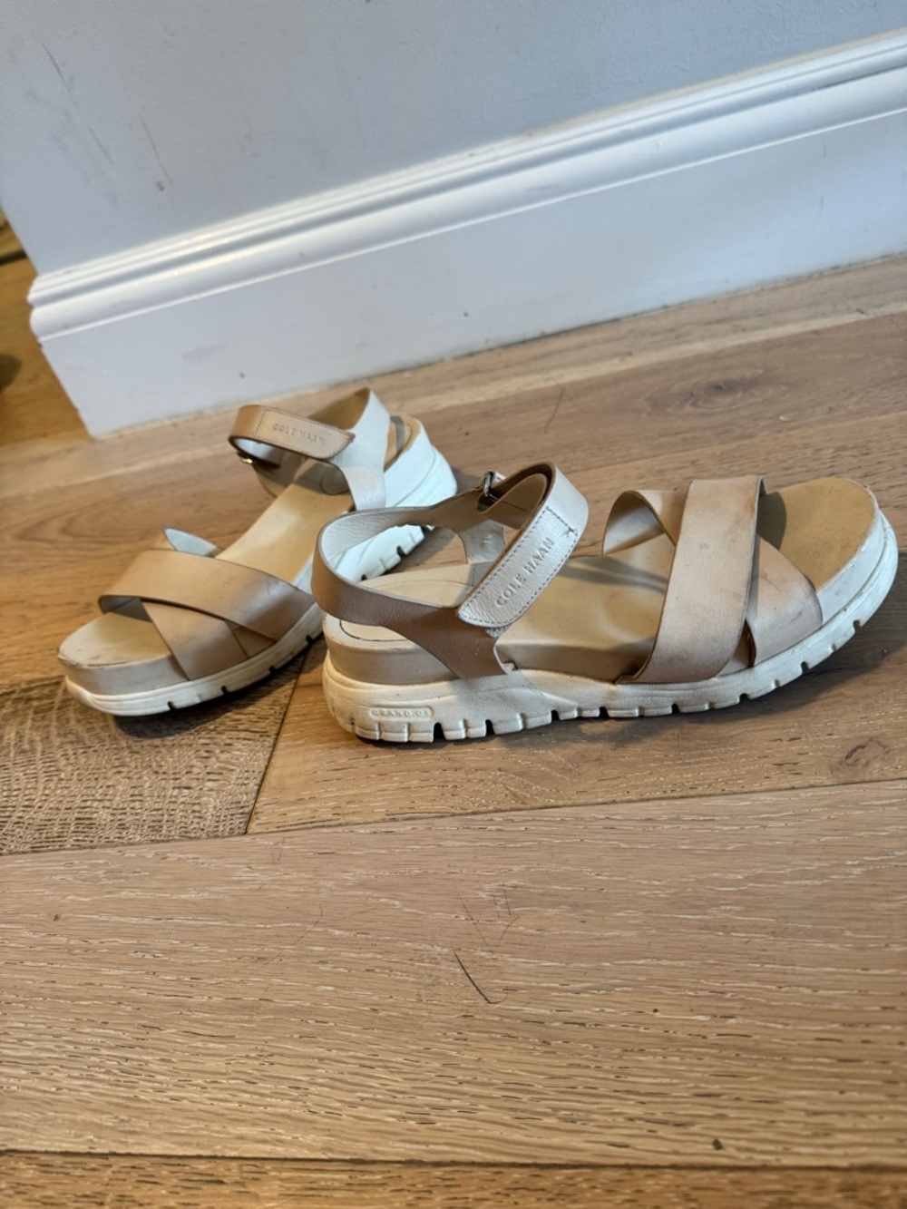 Cole Haan Neutral Strappy Platform Sandals - Beige